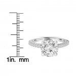 White Gold 2.3ct TDW Clarity Enhanced Diamond Engagement Ring - Handcrafted By Name My Rings™