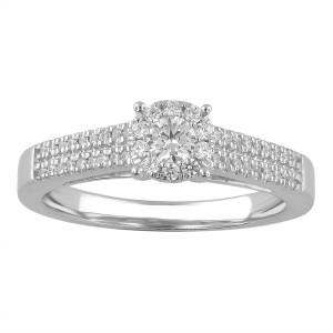 White Gold 2/5ct TDW Diamond Unity Ring - Handcrafted By Name My Rings™