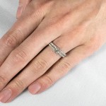 White Gold 2/5ct TDW Diamond Wedding Set - Handcrafted By Name My Rings™