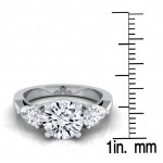 White Gold 2ct TDW Diamond 3-Stone Engagement Ring - Handcrafted By Name My Rings™