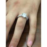 White Gold 2ct TDW Diamond Clarity Enhanced Engagement Ring Solitaire With Accents - Handcrafted By Name My Rings™