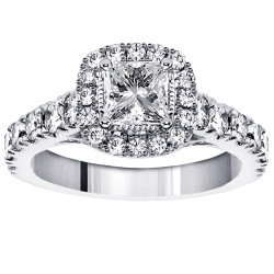 White Gold 2ct TDW Diamond Engagement Ring - Handcrafted By Name My Rings™