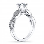 White Gold 3/4ct TDW Braided Vintage Diamond Engagement Ring - Handcrafted By Name My Rings™
