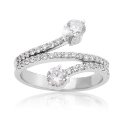 White Gold 3/4ct TDW Two Diamond Plus Ring - Handcrafted By Name My Rings™