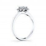 White Gold 3/5ct TDW Floral Halo Round Diamond Engagement Ring - Handcrafted By Name My Rings™