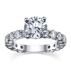 White Gold 4 5/8ct TDW Round Solitaire Diamond Ring - Handcrafted By Name My Rings™