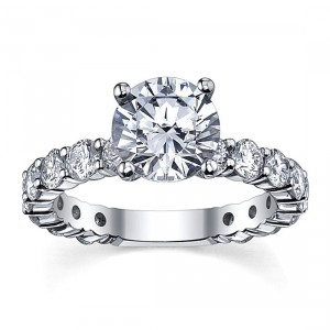 White Gold 4 5/8ct TDW Round Solitaire Diamond Ring - Handcrafted By Name My Rings™