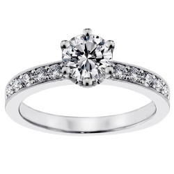 White Gold 4/5ct TDW Diamond Engagement Solitaire Ring - Handcrafted By Name My Rings™