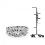 White Gold 4/5ct TDW Heart Shaped Diamond Butterfly Engagement Ring Certified by - Handcrafted By Name My Rings™