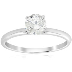 White Gold 5/8 ct TDW Diamond Solitaire Engagement Ring - Handcrafted By Name My Rings™