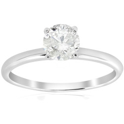 White Gold 5/8 ct TDW Diamond Solitaire Engagement Ring - Handcrafted By Name My Rings™