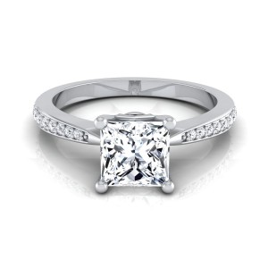 White Gold 5/8ct TDW White Diamond Engagement Ring - Handcrafted By Name My Rings™