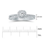 White Gold 5/8ct TDW White Natural Diamond Solitaire Bridal Set - Handcrafted By Name My Rings™