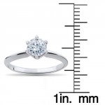 White Gold 7/8 ct TDW Diamond Engagement Ring Solitaire White Gold - Handcrafted By Name My Rings™