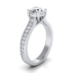 White Gold IGI-certified 1 1/3ct TDW Round Diamond Solitaire Engagement Ring - Handcrafted By Name My Rings™