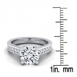 White Gold IGI-certified 1 1/3ct TDW Round Diamond Solitaire Engagement Ring - Handcrafted By Name My Rings™