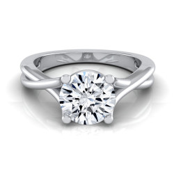 White Gold IGI-certified 1ct TDW Round Diamond Solitaire Engagement Ring - Handcrafted By Name My Rings™