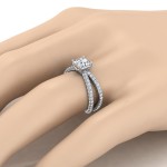 White Gold IGI-certified 2 1/4ct TDW Princess-cut Diamond Engagement Ring - Handcrafted By Name My Rings™