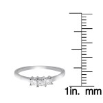 White gold 1/4ct TDW Diamond 3-stone Princess-cut Anniversary Ring - Handcrafted By Name My Rings™