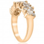 Gold 1 1/2 ct TDW Marquise Diamond Wedding Anniversary Ring - Handcrafted By Name My Rings™