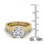 Gold 1 1/3ct TDW Round Diamond Solitaire Engagement Ring - Handcrafted By Name My Rings™