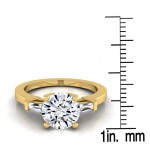 Gold 1 1/4ct TDW Round Diamond Solitaire Engagement Ring - Handcrafted By Name My Rings™