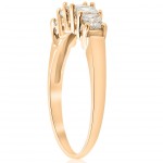 Gold 1 ct TDW Five Stone Princess Cut Diamond Wedding Anniversary Ring - Handcrafted By Name My Rings™