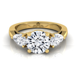 Gold 2ct TDW 3-stone Diamond Engagement Ring - Handcrafted By Name My Rings™