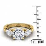 Gold 2ct TDW 3-stone Diamond Engagement Ring - Handcrafted By Name My Rings™