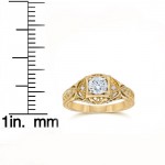 Gold 5/8 ct TDW Diamond Vintage Engagement Ring - Handcrafted By Name My Rings™