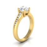 Gold 5/8ct TDW White Diamond Channel Engagement Ring - Handcrafted By Name My Rings™