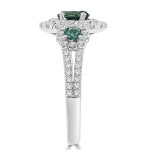 White Gold Fine Brazilian Alexandrite 7/8ct and Diamonds 1/2ct TDW - Handcrafted By Name My Rings™