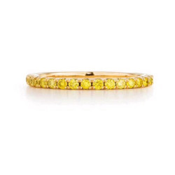 Yellow Sapphire Eternity Band 1.7mm - Stacking Ring - Handcrafted By Name My Rings™