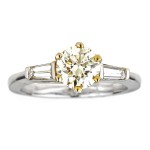 Two-tone Gold 1 1/3ct TDW Fancy Yellow Diamond Engagement Ring - Handcrafted By Name My Rings™