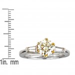 Two-tone Gold 1 1/3ct TDW Fancy Yellow Diamond Engagement Ring - Handcrafted By Name My Rings™