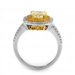 Two-tone Gold 2 5/8ct TDW Yellow and White Certified Diamond Engagement Ring - Handcrafted By Name My Rings™
