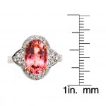 Two-tone Gold Pink Tourmaline and 3/4ct TDW Diamond Ring - Handcrafted By Name My Rings™