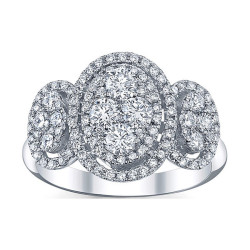 White Gold 1 1/4ct TDW Oval Diamond Ring - Handcrafted By Name My Rings™