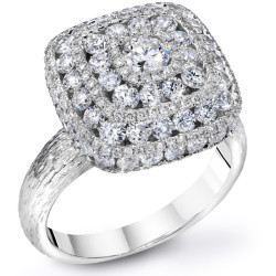 White Gold 2 5/8ct TDW Vintage Diamond Ring - Handcrafted By Name My Rings™