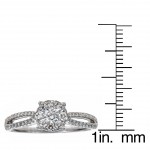 White Gold 3/5ct TDW Diamond Pave Vintage Ring - Handcrafted By Name My Rings™