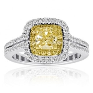 White and Gold 1 1/3ct Diamond TCW Yellow and White Ring - Handcrafted By Name My Rings™