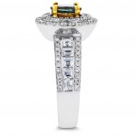 White or Gold Fine Brazilian Alexandrite and 1 1/3 ct TDW Diamond Ring by La Vita Vital - Handcrafted By Name My Rings™
