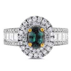 White or Gold Fine Brazilian Alexandrite and 1 1/3 ct TDW Diamond Ring by La Vita Vital - Handcrafted By Name My Rings™