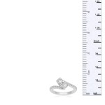 1ct Two Diamond Plus Pave Ring In White Gold - Handcrafted By Name My Rings™