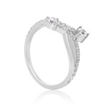 2Be Bonded Together White Gold 1/2ct TDW Two Diamond Plus Ring - Handcrafted By Name My Rings™