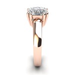 3/4 Carat Cushion Diamond Solitaire Engagement Ring in 14 Karat Rose Gold - Handcrafted By Name My Rings™