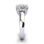 3/4 Carat Cushion Diamond Solitaire Engagement Ring in 14 Karat White Gold - Handcrafted By Name My Rings™