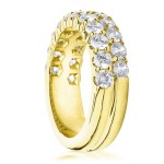 White or Gold 2ct TDW Double Row Diamond Ring - Handcrafted By Name My Rings™
