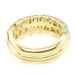 White or Gold 2ct TDW Double Row Diamond Ring - Handcrafted By Name My Rings™