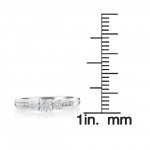 White Gold 1/2ct TDW 3-Stone Diamond Ring - Handcrafted By Name My Rings™